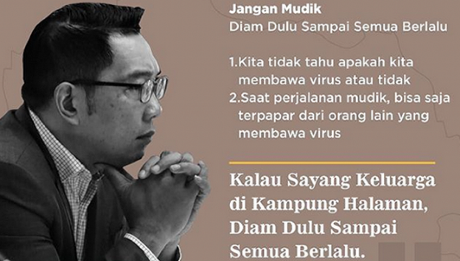 Ridwan Kamil Keluarkan Maklumat Larangan Mudik, Jika Akan Pulang ke Sukabumi Perhatikan Detailnya