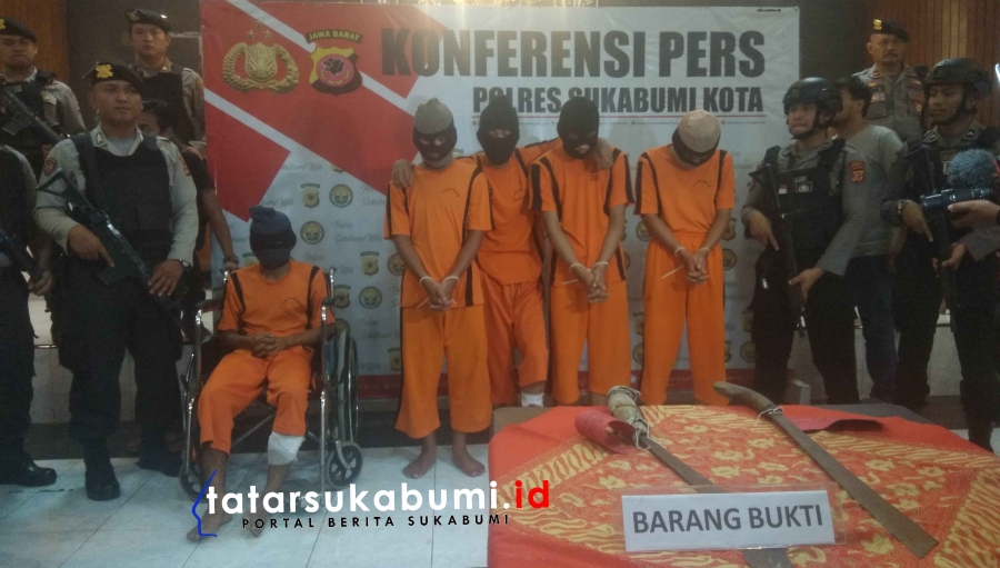 5 Berandal Pelaku Pembacokan di Benteng Sukabumi Berhasil Diringkus Polisi