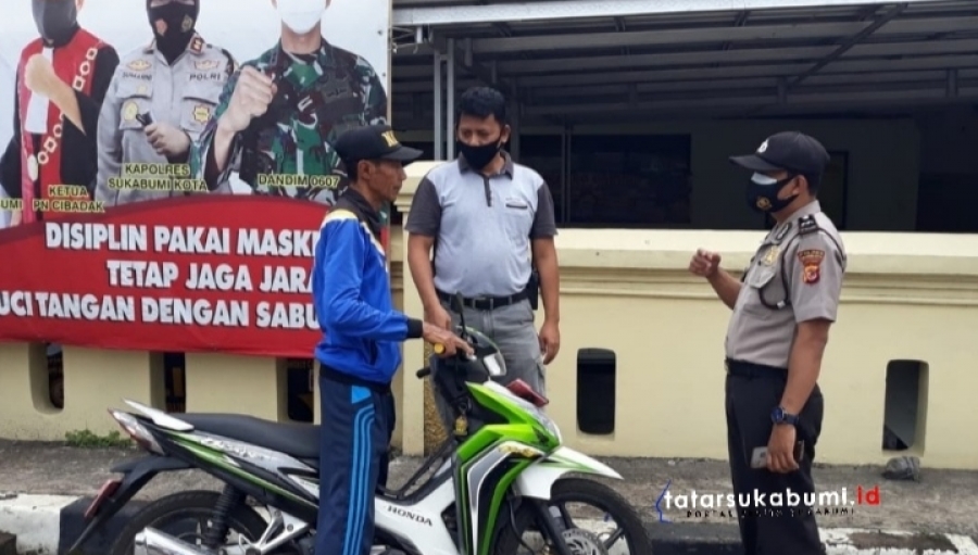 Operasi Yustisi Protokol Kesehatan Kepolisian Sektor Baros Sukabumi