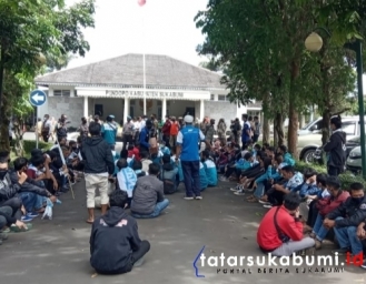 Aksi Unjuk Rasa Sehari Jelang Puasa Serikat Pekerja Nasional Kabupaten Sukabumi, Ini 3 Tuntutannya