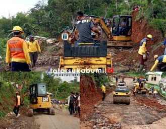 Inilah Kendala Perbaikan Jalan Rusak Dampak Pergerakan Tanah di Nyalindung Sukabumi