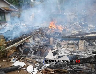 Kebakaran di Purabaya Sukabumi Rumah dan Motor Ludes Dilalap Api