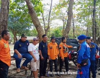 Pencarian Korban Tenggelam Wisatawan Asal Bogor di Pantai Pasir Putih Ujunggenteng Sukabumi 