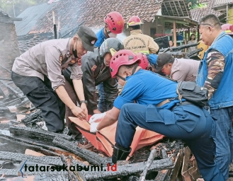 Kebakaran di Cikembar Sukabumi Penghuni Rumah Meninggal Dunia Terbakar