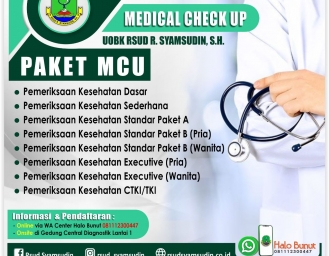 Medical Check Up di RSUD R Syamsudin SH Saja 