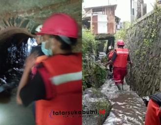 Hari Kedua Tim SAR Cari Tubuh Bocah 7 Tahun Tenggelam Masuk Solokan di Cisaat Sukabumi