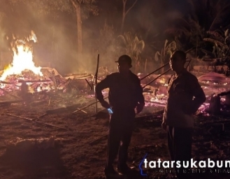Rumah Warga Mekarsari Sukabumi Terbakar
