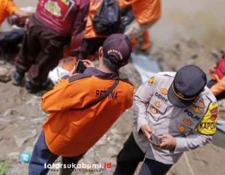Jenazah 2 Korban Tenggelam Warga Cianjur di Sungai Cibuni Sukabumi Ditemukan