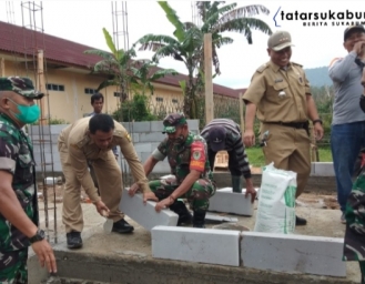Murni Swadaya Pembangunan Kantor Baru Pos Ramil Gegerbitung Sukabumi
