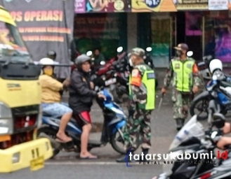 Operasi Yustisi TNI di Jalan Otista Sukabumi