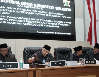 Penyampaian Nota Pengantar Raperda APBD 2024 Bupati ke DPRD Kabupaten Sukabumi 