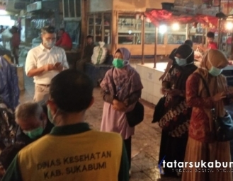Upaya Pencegahan Penyebaran Covid-19 di Pasar Cisaat Sukabumi